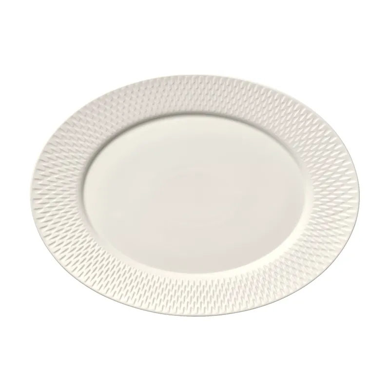 Neue Kollektion Bauscher Purity Reflections Platte oval Fahne Relief